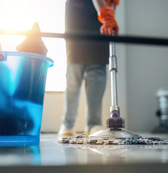The Bluebird Janitorial team at work